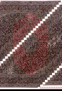 7.6 x 10.11 Authentic Persian Kashan Handmade Wool Rug: 7.6 x 10.11 Authentic Persian Kashan Handmade Wool Rug Introducing the exquisite 7.6 x 10.11 Authentic Persian Signed Kashan Quality Handmade Rug, a true masterpiece of craftsmanship. Handcrafted by s