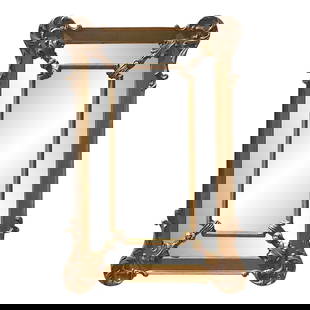 Ornate Vintage Regency Gilt Mirror 34.25 x 52.75 Gold Frame: Ornate Vintage Regency Gilt Mirror 34.25 x 52.75 Gold Frame Transform your living space with the Vintage Regency Gilt Mirror, a superb representation of American elegance and refinement. This exquisit