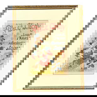 Belle Epoque Vintage French Advertising Print A La Place Clichy: Belle Epoque Vintage French Advertising Print A La Place Clichy Experience the allure of Belle Epoque Paris with this Vintage French Advertising Print titled 'A La Place Clichy.' This vibrant lithogra