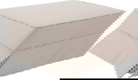 Howard Elliott Natural Linen Ottoman 36 Inch Pleated Skirt Shabby Chic: Howard Elliott Natural Linen Ottoman 36 Inch Pleated Skirt Shabby Chic This Natural Linen Ottoman features a stylish pleated skirt design, perfect for enhancing your living space with a touch of shabb