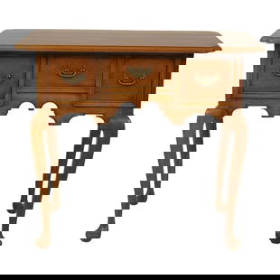 Stickley Queen Anne Cherry Lowboy Table 35 x 21 x 31 Solid Brass Hardware: Stickley Queen Anne Cherry Lowboy Table 35 x 21 x 31 Solid Brass Hardware This exquisite Stickley Queen Anne Cherry Lowboy Dressing Table showcases timeless elegance with its solid cherry wood constru