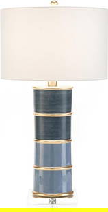 John-Richard Brass Table Lamp with White Linen Shade 32H Neo-Classical Revival: John-Richard Brass Table Lamp with White Linen Shade 32H Neo-Classical Revival Illuminate your space with this elegant Brass Table Lamp featuring a round white linen shade, perfect for adding a touch
