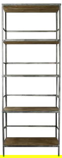 Zentique Velma Rustic Display Rack 102H Reclaimed Pine Sienna Silver Finish: Zentique Velma Rustic Display Rack 102H Reclaimed Pine Sienna Silver Finish Introducing the Velma Display Rack, a beautifully crafted piece designed for versatile storage and display. This rack featur