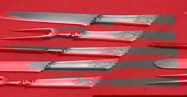 San Lorenzo by Tiffany & Co. Sterling Silver Roast Carving Set 5-Piece: San Lorenzo by Tiffany & Co. Sterling Silver Roast Carving Set 5-Piece Presenting the exquisite San Lorenzo Roast Carving Set by Tiffany & Co., a remarkable 5-piece sterling silver set that beautifull