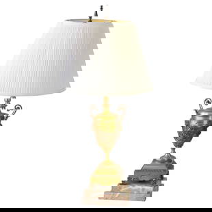 Antique 1890 Asian Battle Scene Gilt Bronze Table Lamp: Antique 1890 Asian Battle Scene Gilt Bronze Table Lamp Illuminate your space with this exquisite antique table lamp, featuring a stunning urn form crafted from cast and gilt bronze. Dating back to 189