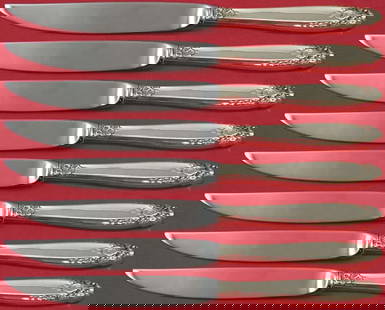 International Silver Prelude 8pc Steak Knife Set Sterling Silver Hollow Handle: International Silver Prelude 8pc Steak Knife Set Sterling Silver Hollow Handle Enhance your dining experience with this exquisite set of Prelude steak knives by International Silver. This 8-piece set