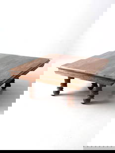 Victorian Oak Coffee Table 17.5 x 42 x 40 Antique Style: Victorian Oak Coffee Table 17.5 x 42 x 40 Antique Style This antique Victorian oak coffee table, originally a dining table, beautifully combines history and style. The wide top and classic turned legs