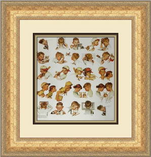 Norman Rockwell Day in the Life of a Boy Framed Print 18x18: Norman Rockwell Day in the Life of a Boy Framed Print 18x18 Celebrate the charm of Americana with this beautifully custom framed print titled "Day in the Life of a Boy" by renowned artist Norman