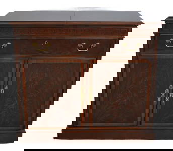 Drexel Mahogany Server with Slide Top and Silverware Drawer