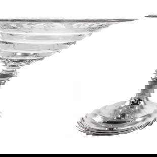 Hawkes Crystal Compote with Sterling Silver Base Circa 1920: Hawkes Crystal Compote with Sterling Silver Base Circa 1920 This exquisite compote showcases the artistry of T.G. Hawkes, renowned for creating stunning cut-glass pieces combined with sterling silver.