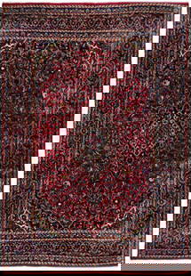 Red Semi Antique 9.6 x 12.7 Handmade Persian Wool Kashan Rug: Red Semi Antique 9.6 x 12.7 Handmade Persian Wool Kashan Rug This exquisite 9.6 x 12.7 Red Semi Antique Handmade Persian Wool Kashan Rug is a stunning representation of traditional Persian artistry. H