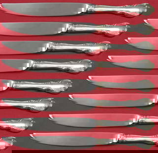 Towle Legato Sterling Silver Steak Knife Set 8pc Hollow Handle: Towle Legato Sterling Silver Steak Knife Set 8pc Hollow Handle This exquisite Legato by Towle Sterling Silver Steak Knife Set includes 8 beautifully crafted knives, each featuring a hollow handle and