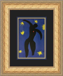 Henri Matisse Icarus Custom Framed Art Print 17x15 Portrait: Henri Matisse Icarus Custom Framed Art Print 17x15 Portrait Presenting a stunning custom framed print of "Icarus" by renowned artist Henri Matisse. This medium-sized artwork measures 15 in x 17 in and