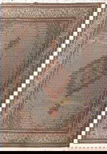 Fine Persian Tabriz Mahi Rug 8.3 x 11.4 ft Wool Silk 400 KPSI: Fine Persian Tabriz Mahi Rug 8.3 x 11.4 ft Wool Silk 400 KPSI Enhance your living space with this exquisite Fine Persian Tabriz Mahi Rug. Crafted from a luxurious blend of wool and silk, this rug boas