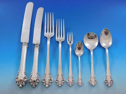 Reed & Barton Elegante 102-Piece Sterling Silver Flatware Set for 12: Reed & Barton Elegante 102-Piece Sterling Silver Flatware Set for 12 Experience the elegance of dining with this stunning 102-piece Sterling Silver Flatware Set from Reed & Barton. Crafted between 190
