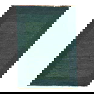 Modern Handmade Green Geometric Wool Kilim Rug 6'10 x 9'5: Modern Handmade Green Geometric Wool Kilim Rug 6'10 x 9'5 Enhance your living space with this exquisite Modern Kilim handmade wool rug, featuring a vibrant green field adorned with an all-over geometr