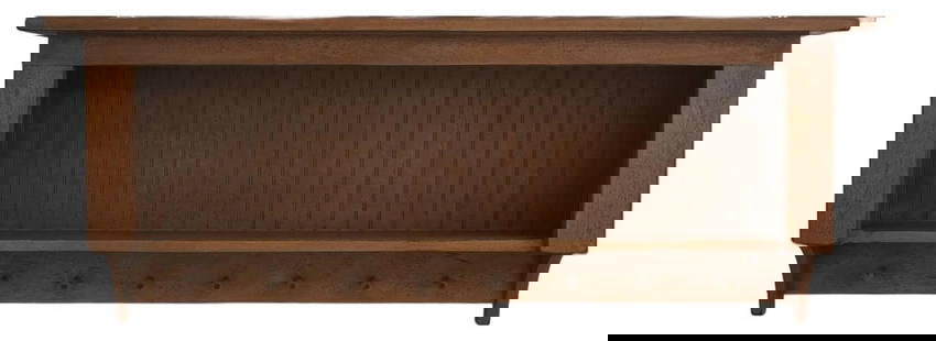 Rustic Painted Wood Hanging Shelf 48 Inch Country Style: Rustic Painted Wood Hanging Shelf 48 Inch Country Style This stunning Primitive Country Rustic Hanging Shelf showcases quality construction and a charming painted finish. With a size of 48" wide, 9" d