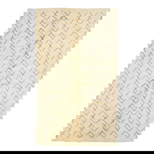 Contemporary Ivory Wool Moroccan Rug 9'10 x 17'1 Geometric Design: Contemporary Ivory Wool Moroccan Rug 9'10 x 17'1 Geometric Design Enhance your living space with this exquisite contemporary Moroccan-style wool rug. Hand-knotted with care, it features a beige base
