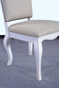 Carrollton Armless Side Chair: Beachwood Linen Venetian White: Carrollton Armless Side Chair: Beachwood Linen Venetian White Introducing the Carrollton Armless Chair, a stunning blend of elegance and durability designed for your home. Crafted from solid mahogany