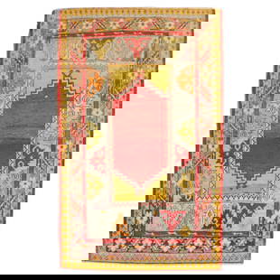 Antique Turkish Melas Hand-Woven Wool Rug 3' x 4'7'' Bohemian Style: Antique Turkish Melas Hand-Woven Wool Rug 3' x 4'7'' Bohemian Style Discover the vibrant charm of the Antique Turkish Melas Rug from the Zabihi Rug Collection. This exquisite hand-woven rug, crafted f