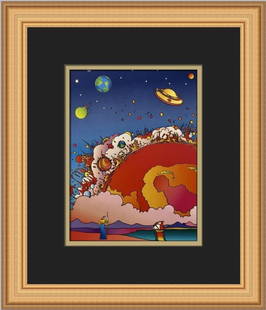 Peter Max Solar Phenomena Custom Framed Print 14 x 12 Pop Art: Peter Max Solar Phenomena Custom Framed Print 14 x 12 Pop Art This vibrant custom framed print titled 'Solar Phenomena' by renowned artist Peter Max features a captivating pop art style. Produced in 2
