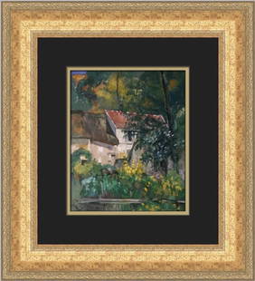Paul Cezanne The House of Lacroix Custom Framed Print 18x16: Paul Cezanne The House of Lacroix Custom Framed Print 18x16 This stunning custom-framed print features Paul Cezanne's renowned artwork, "The House of Lacroix." Measuring 18 in. x 16 in. overall, this