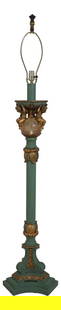 Italian Classical Cherub Floor Lamp with Lucite Center Ball: Italian Classical Cherub Floor Lamp with Lucite Center Ball Illuminate your space with this exquisite Italian Classical Style Cherub Continental Floor Lamp. Crafted around 2003, this lamp features a b