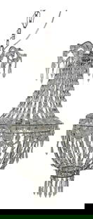Elegant Venetian Crystal Prism Chandelier 17x17x36 Silver Finish: Elegant Venetian Crystal Prism Chandelier 17x17x36 Silver Finish Illuminate your space with this stunning Crystal Prism Silver Decorator Chandelier Fixture, featuring a quality construction and an ele