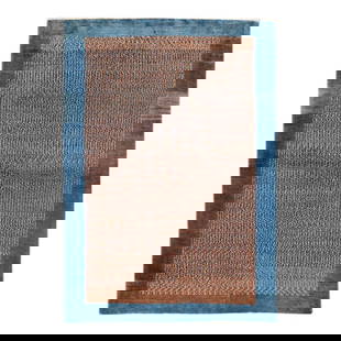 Handmade Modern Persian Gabbeh Multi-Color Wool Rug 3'4 x 4'10: Handmade Modern Persian Gabbeh Multi-Color Wool Rug 3'4 x 4'10 This beautiful modern Persian Gabbeh rug is hand-knotted from high-quality wool, featuring a vibrant multi-color field complemented by a