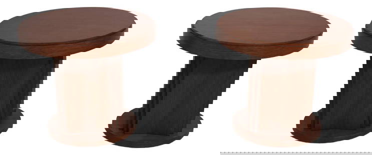 Elegant Ralph Lauren Oak Lamp Tables Pair 26.5 Inch: Elegant Ralph Lauren Oak Lamp Tables Pair 26.5 Inch This elegant pair of lamp tables from the Ralph Lauren Collection showcases exceptional quality and craftsmanship. Constructed from oak and featurin