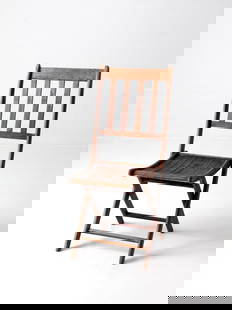 Early 20th Century Vintage Wood Slat Folding Chairs Pair: Early 20th Century Vintage Wood Slat Folding Chairs Pair This vintage pair of early 20th century wood folding auditorium chairs showcases a warm patinated slat wood design, perfect for accentuating an