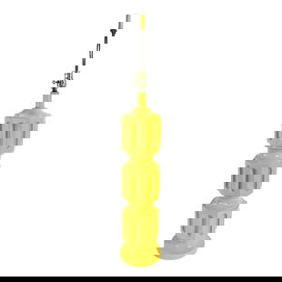 1970s Post Modern Yellow Plaster Lamp by Quartite Creative Corp 35.5in: 1970s Post Modern Yellow Plaster Lamp by Quartite Creative Corp 35.5in Illuminate your space with this striking Post Modern Bright Yellow Plaster Lamp, crafted by Quartite Creative Corp in the 1970s.