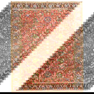 Rare Jewel Toned Persian Heriz Serapi Hand-Woven Wool Rug 104 x 129: Rare Jewel Toned Persian Heriz Serapi Hand-Woven Wool Rug 104 x 129 Discover the exquisite beauty of this rare jewel-toned Persian Heriz Serapi rug, featuring a stunning all-over design set against a