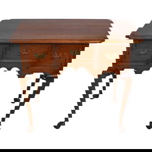 Stickley Queen Anne Cherry Lowboy Table 35.5w x 20.5d x 31h Solid Brass Hardware: Stickley Queen Anne Cherry Lowboy Table 35.5w x 20.5d x 31h Solid Brass Hardware This exquisite Stickley Queen Anne Cherry Lowboy Dressing Table showcases elegant craftsmanship and timeless design. Co