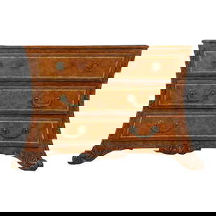 Lineage Leather Wrapped 3 Drawer Chest Dresser 44 x 22 x 32 Brown: Lineage Leather Wrapped 3 Drawer Chest Dresser 44 x 22 x 32 Brown This exquisite Lineage Leather Wrapped Continental 3 Drawer Chest Dresser showcases a blend of elegance and craftsmanship. With its un