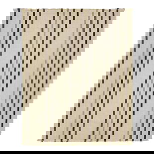 Beige Wool Kilim Flatweave Rug 12' x 15'2' Striped Design: Beige Wool Kilim Flatweave Rug 12' x 15'2' Striped Design Enhance your living space with this stunning Organic Modern Flatweave Rug. Crafted from high-quality wool, this Kilim rug features a stylish s