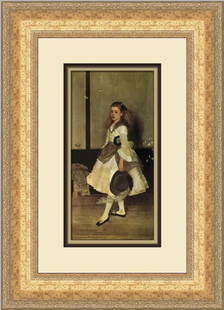 James A Whistler Portrait of Miss Cicely Alexander Framed Print 19 x 14: James A Whistler Portrait of Miss Cicely Alexander Framed Print 19 x 14 This stunning custom framed print features James A. Whistler's "Portrait of Miss Cicely Alexander," a beautiful representation o