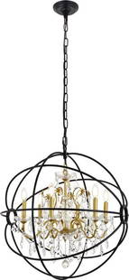 Elegant Lighting Cordelia Crystal Pendant Light 27.50H 25.50W 25.50D: Elegant Lighting Cordelia Crystal Pendant Light 27.50H 25.50W 25.50D Illuminate your space with the stunning Exquisite Cordelia Pendant Light Fixture, a perfect blend of elegance and style. This penda