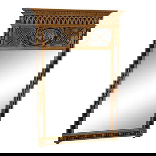 Regency Style Black Gold Mirror 39.5 x 57 Inches Quality Decor: Regency Style Black Gold Mirror 39.5 x 57 Inches Quality Decor This stunning Regency style decorator mirror features a captivating black and gold design, making it a striking addition to any space. Cr