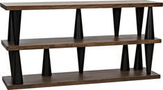 Regency Style Dark Walnut Console Table 30H x 60W x 15D