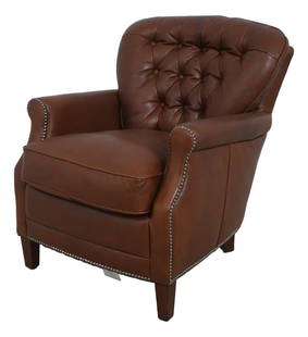 Hancock & Moore RA-1035 Brown Leather Tufted Chair English Style: Hancock & Moore RA-1035 Brown Leather Tufted Chair English Style This Hancock & Moore Brown Leather Tufted Chair is a blend of classic English style and quality craftsmanship. With an approximate age