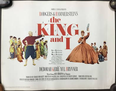 Original 1965 The King and I Vintage Movie Poster 22 x 28: Original 1965 The King and I Vintage Movie Poster 22 x 28 This original vintage cinema movie poster for 'The King and I' is a remarkable collectible for film enthusiasts. Measuring 22" x 28", this pos