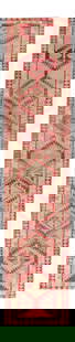 Vintage 20th Century Turkish Anatolian Wool Runner Rug Red 2'9 x 12'11: Vintage 20th Century Turkish Anatolian Wool Runner Rug Red 2'9 x 12'11 Discover the charm of this early 20th century vintage Turkish Anatolian runner rug, featuring a captivating all-over geometric mo
