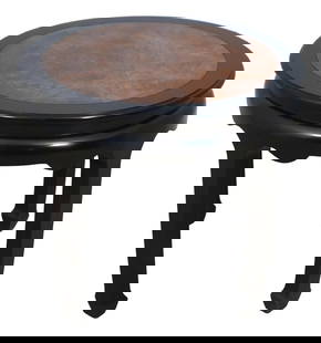 Century Chin-Hua Collection Ebonized Pagoda End Table by Raymond Sobota: Century Chin-Hua Collection Ebonized Pagoda End Table by Raymond Sobota This is a Century Round Ebonized Pagoda End Table featuring a burl top. It is part of the Chin-Hua Collection and showcases qual