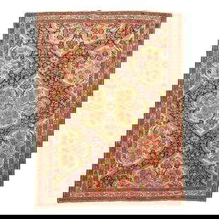 Victorian Antique Persian Malayer Hand-Woven Wool Rug 52x68: Victorian Antique Persian Malayer Hand-Woven Wool Rug 52x68 Experience the elegance of this Antique Persian Malayer Connoisseur Rug, a stunning example of Victorian design. Hand-woven from high-qualit