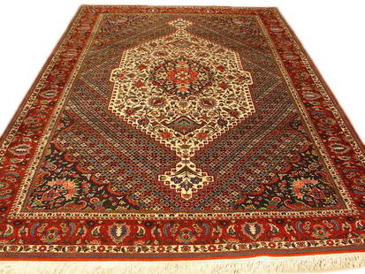 Handcrafted Persian Bidjar Sanandaj Rug 6'10 x 10'2 Elegant Design: Handcrafted Persian Bidjar Sanandaj Rug 6'10 x 10'2 Elegant Design Enhance your space with this exquisite handcrafted Persian Bidjar Sanandaj rug, featuring traditional Persian designs that add a touc