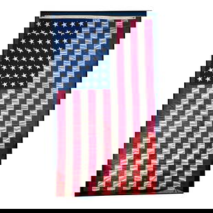 Vintage Framed 48 Star American Flag from Palm Beach Estate: Vintage Framed 48 Star American Flag from Palm Beach Estate This vintage monumental framed American flag features 48 stars, the last version used until 1959. It is professionally framed under plexigla