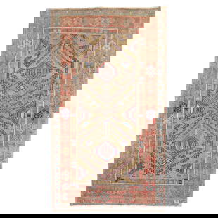 Zabihi Antique Persian Bakshaish Hand-Knotted Wool Rug 40 x 70: Zabihi Antique Persian Bakshaish Hand-Knotted Wool Rug 40 x 70 This exquisite antique Persian tribal scatter rug from the Zabihi Collection showcases the rich heritage of Iranian craftsmanship. Hand-k