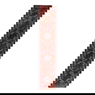 Antique Red Persian Heriz Geometric Wool Runner 3'1 x 14'2: Antique Red Persian Heriz Geometric Wool Runner 3'1 x 14'2 Discover the elegance of this Vintage Red Persian Heriz Handmade Wool Runner. Featuring a stunning all-over red field, this antique piece sho