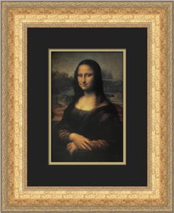 Leonardo Da Vinci Portrait of Mona Lisa Custom Framed Print 18 x 15: Leonardo Da Vinci Portrait of Mona Lisa Custom Framed Print 18 x 15 This exquisite custom framed print features Leonardo Da Vinci's iconic "Portrait of Mona Lisa," showcasing the artist's brilliance i